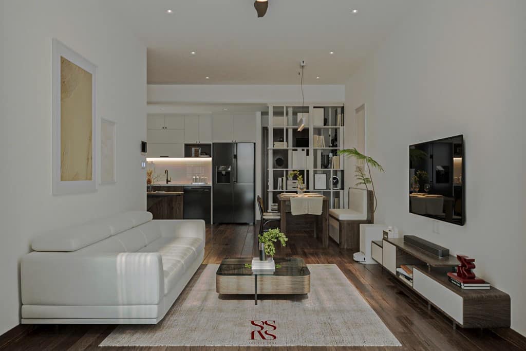 Thiết kế nội thất phòng khách căn hộ Celesta Rise - Keppel Land