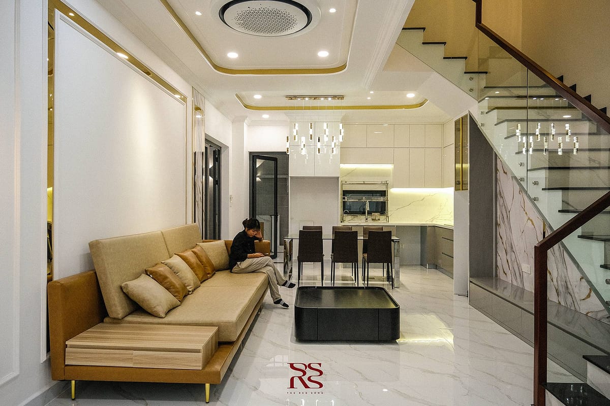 Hoàn thiện nội thất phòng khách nhà phố Lovera Premier - Khang Điền