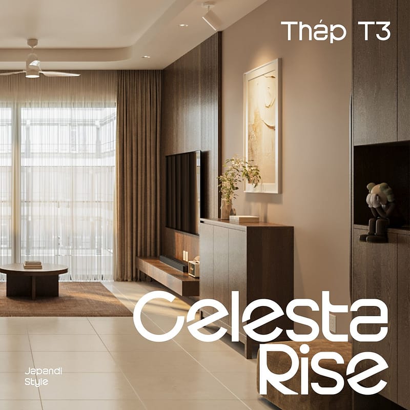 Thiết kế nội thất căn hộ Celesta Rise, Japandi Style
