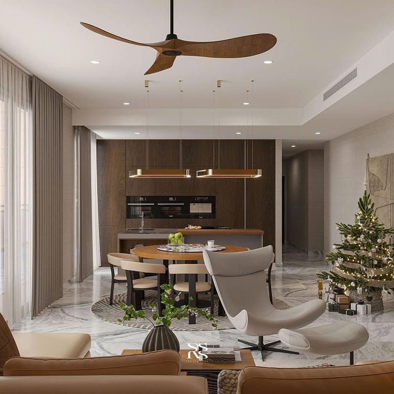 Thiết kế nội thất phòng khách căn hộ Define - Capitaland